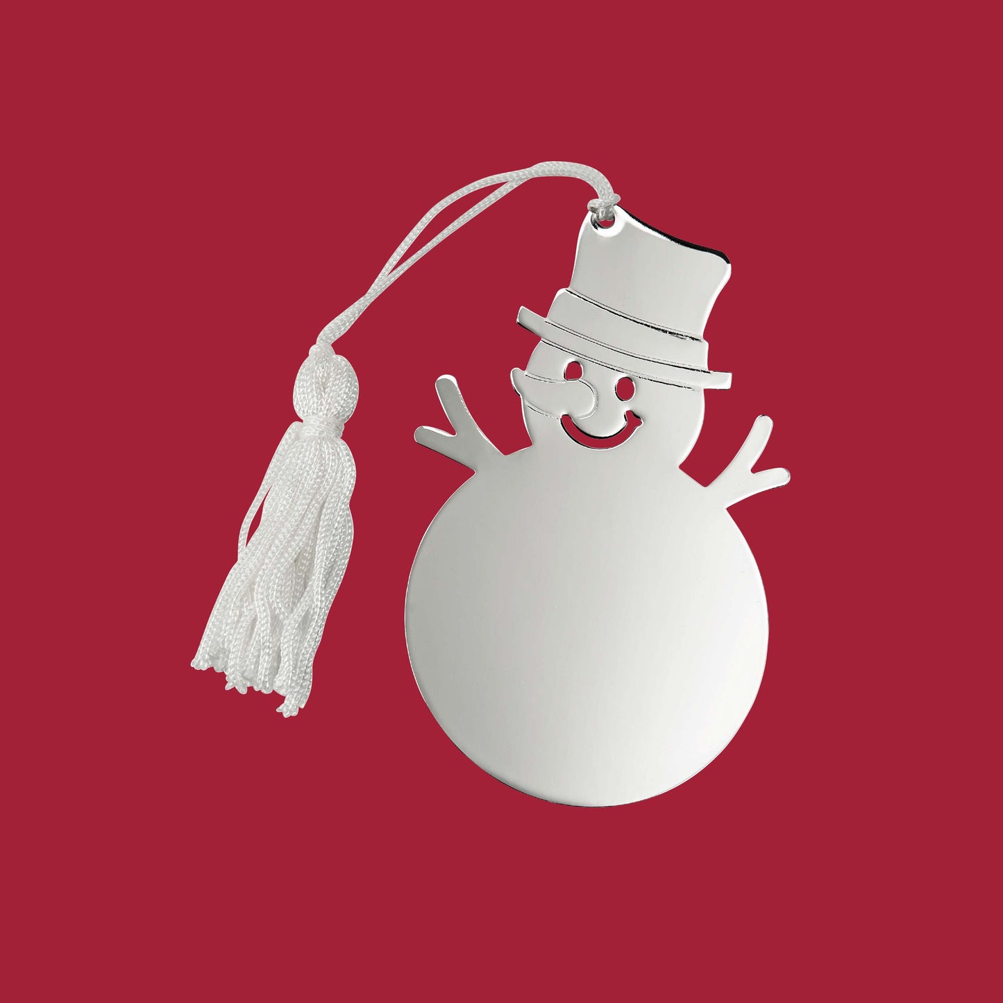 Snowman Ornament W/White Tassel