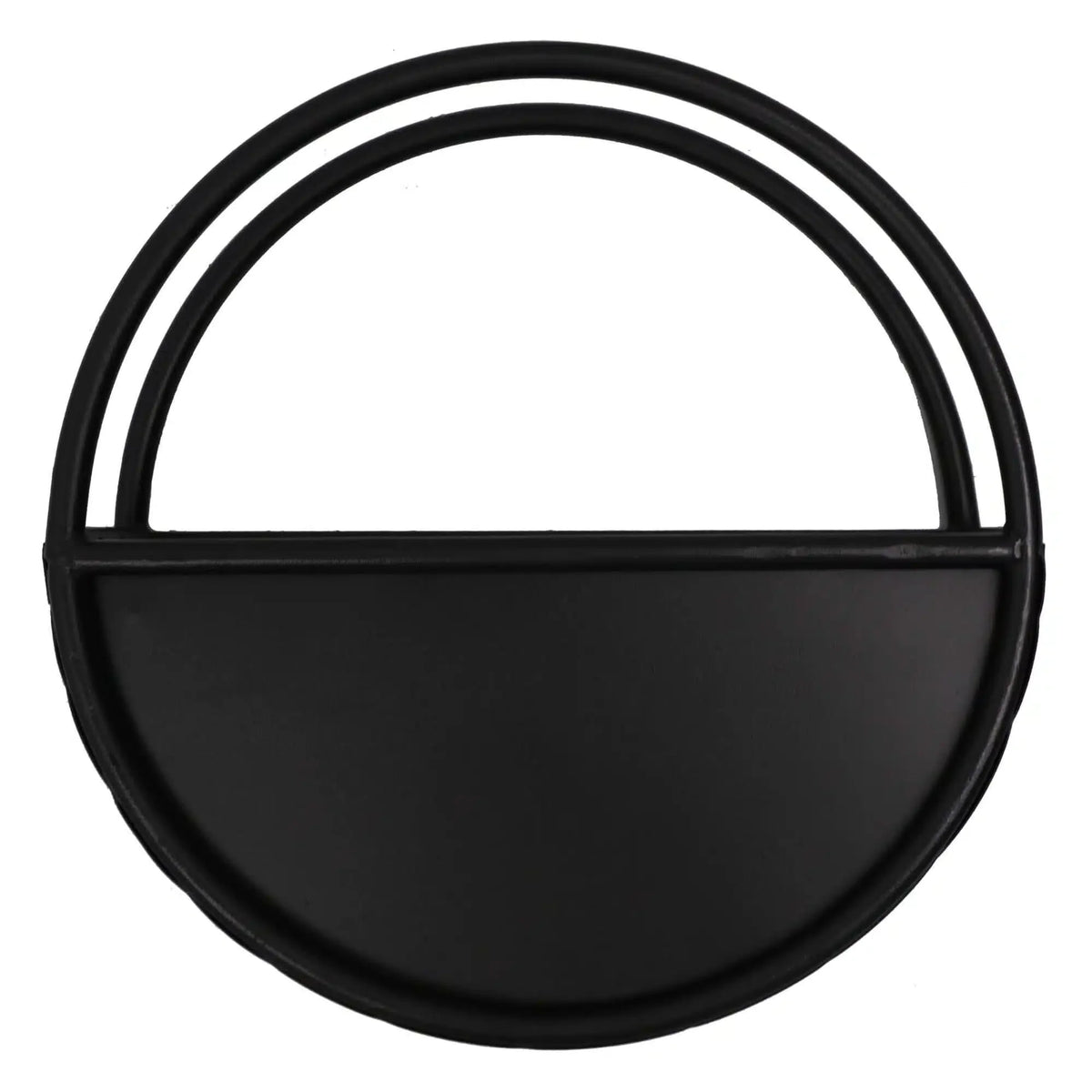 Floating Half Moon Metal Wall Planter – Onyx Black 35cm