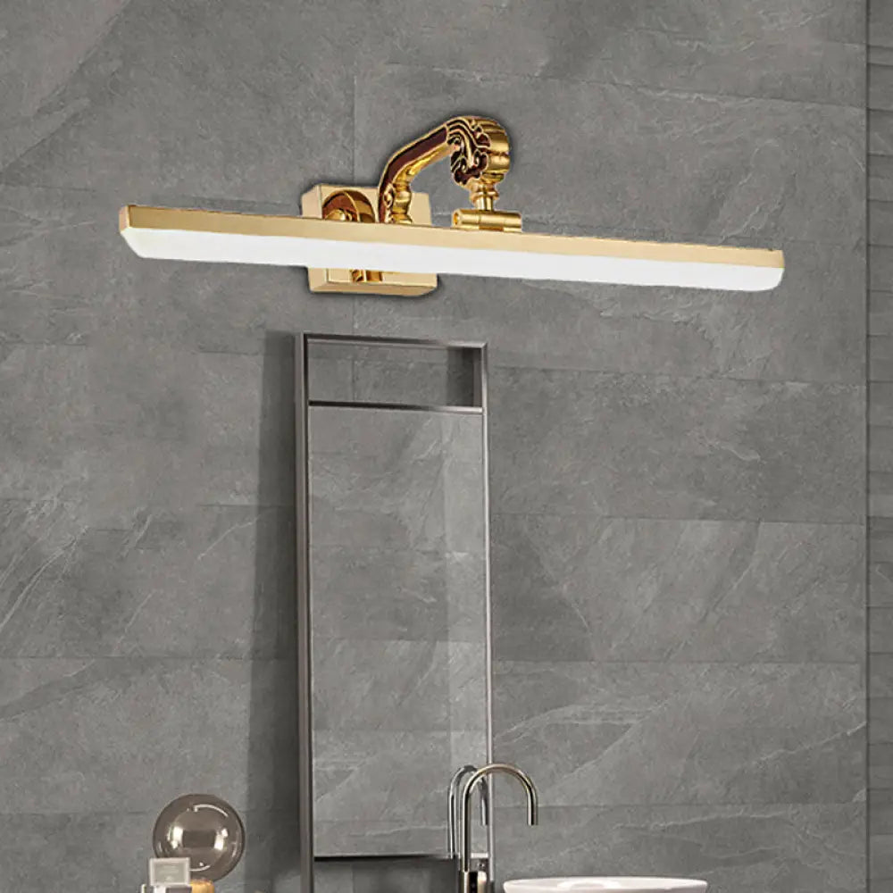 DecorBites™ 16"/21.5" Modern LED Vanity Lighting - Ultra-Thin Golden Metal & Acrylic Wall Mounted Light