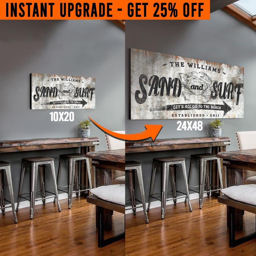Upgrade Your 'Sand & Surf' (Style 2) Canvas To 24x48 Inches