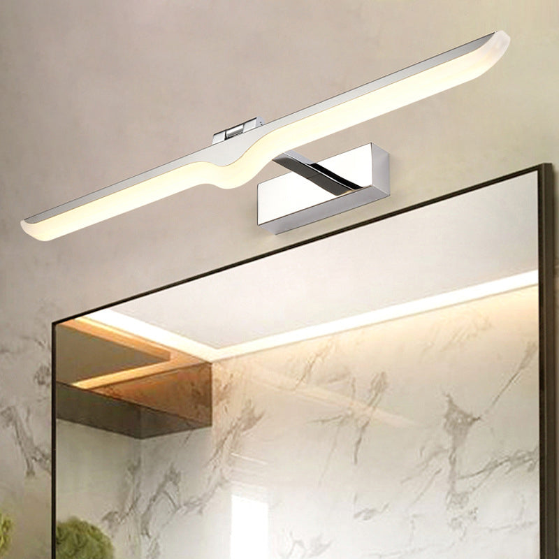 DecorBites™ Modern Symmetric LED Wall Sconce for Bathroom Vanity - Acrylic and Nickel Finish
