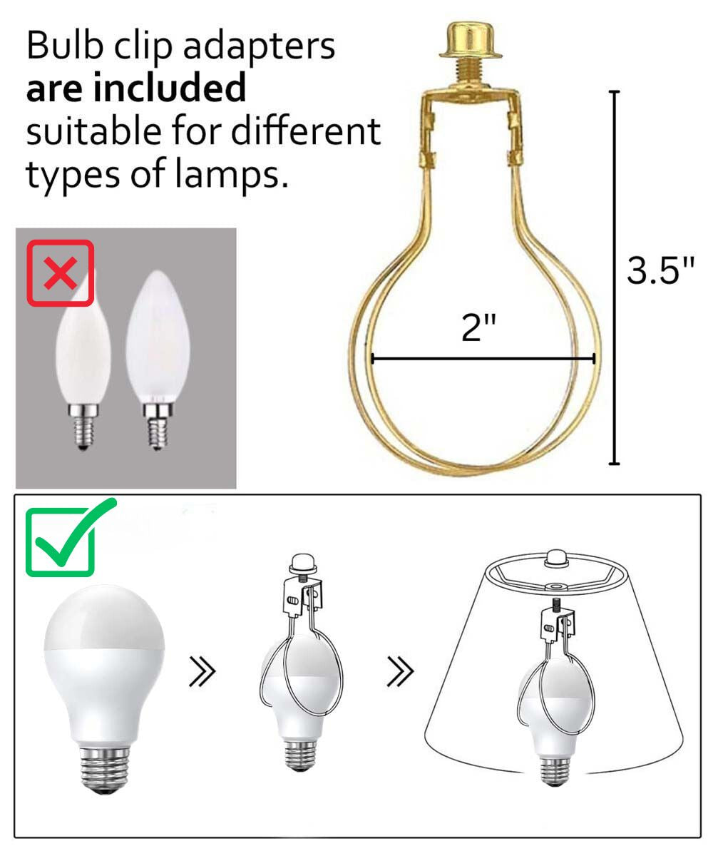 10x12x8" CLIP-ON FITTER Hardback Shallow Drum Lamp Shade White Linen