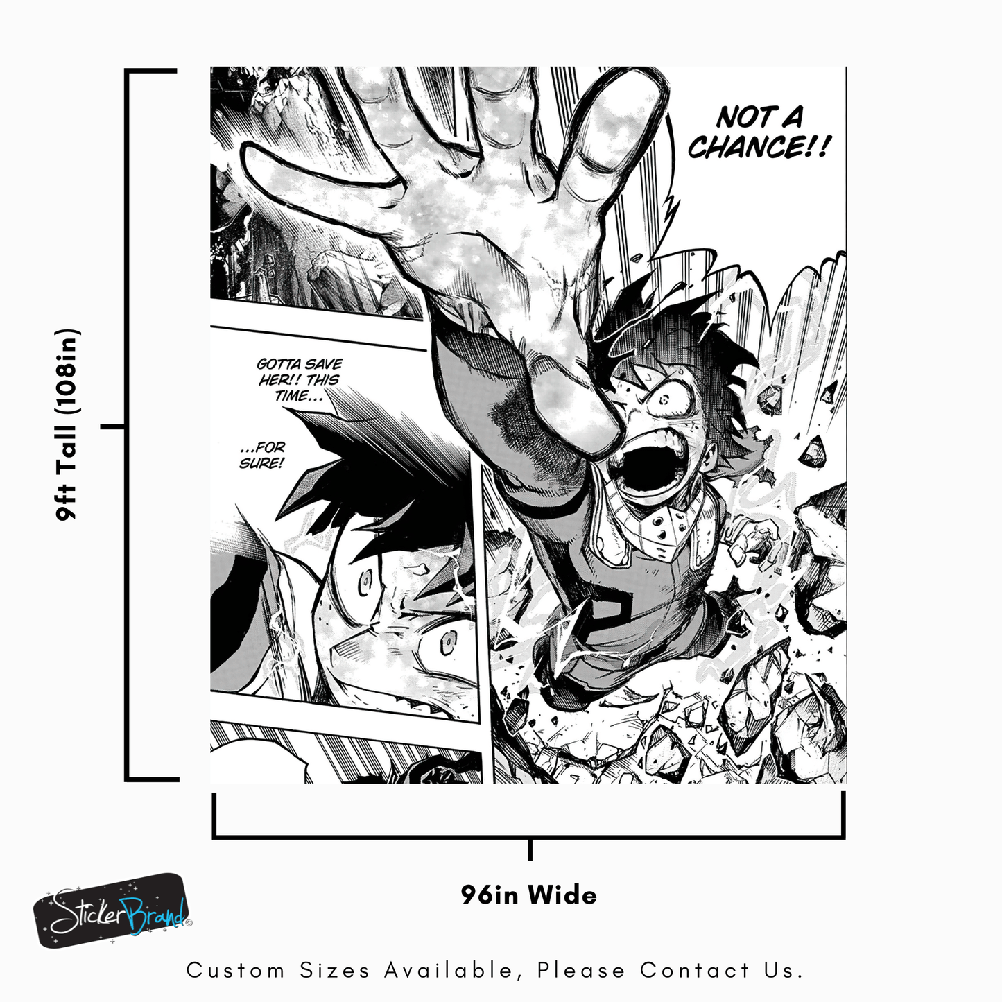 Midoriya Manga Panels Wallpaper Mural. #A1016