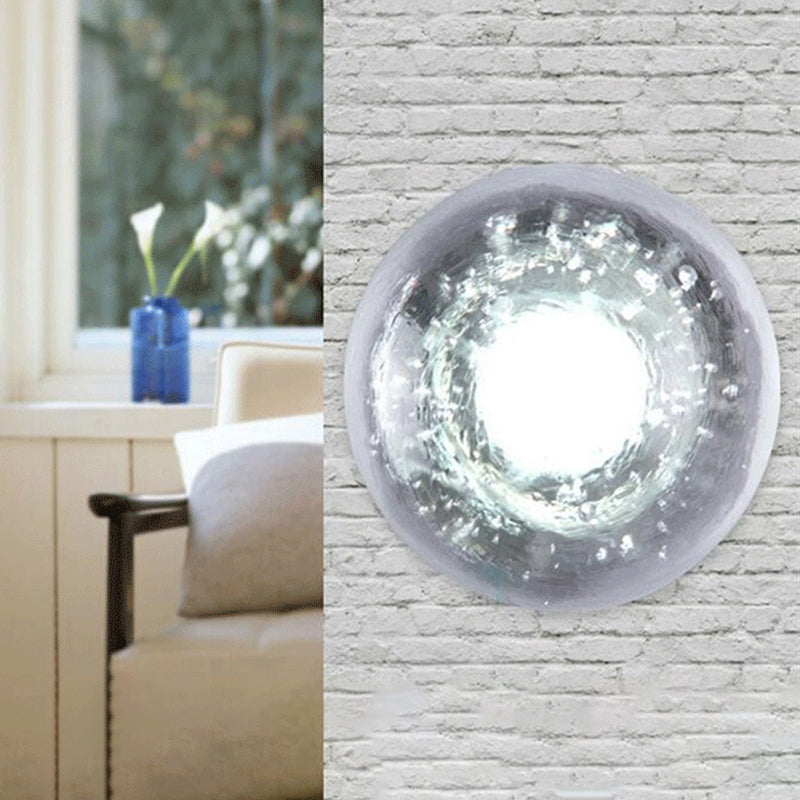DecorBites™ Traditional Clear Crystal Bubble Sconce Wall Lamp - Single Bulb Light Fixture