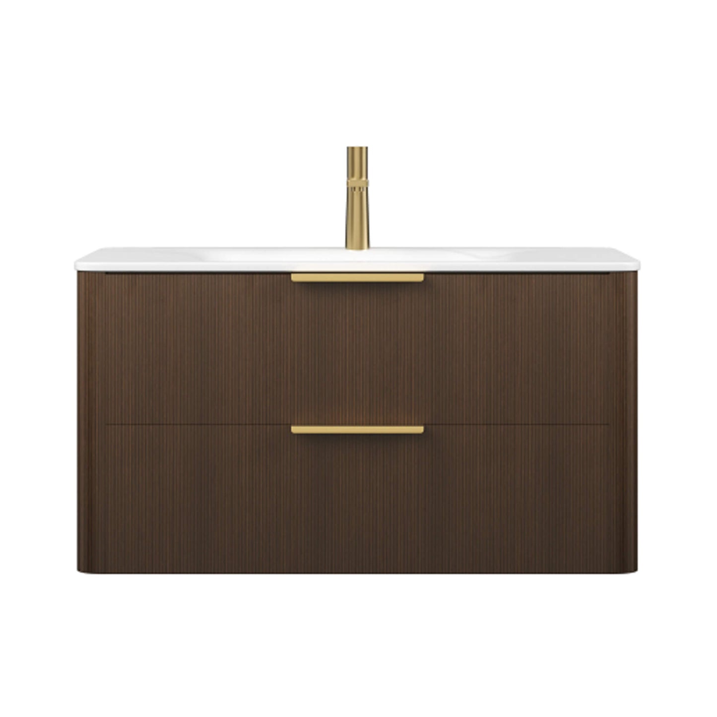 Nuvia Luxury 30/36-Inch Sintered Stone Floating Bathroom Vanity With Sink (SAK70429)