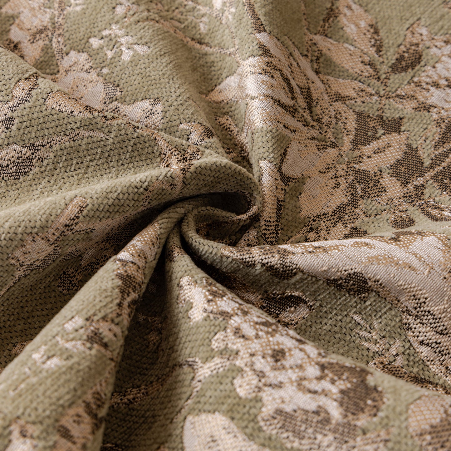 Elegant Botanical Sofa Cover with Pleated Tulle Skirt, Vintage Floral Couch Protector