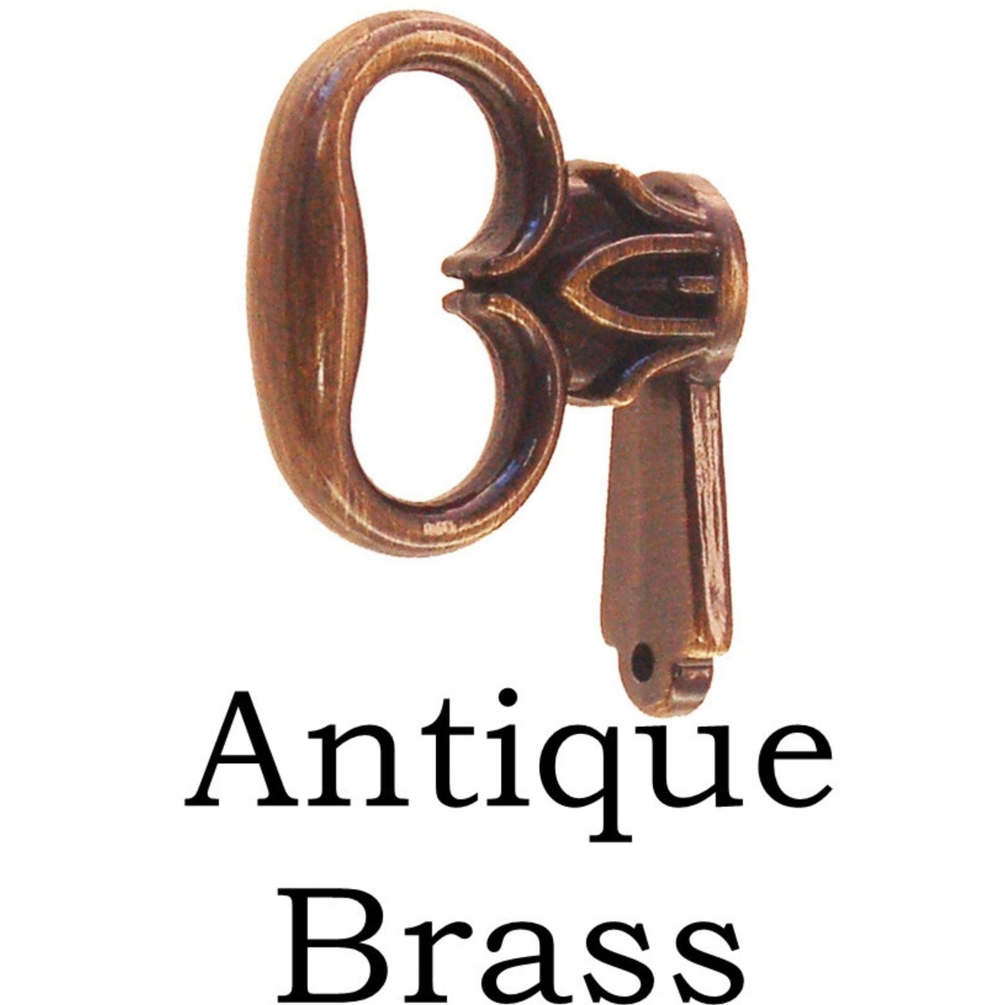 Decorative Mock Key for Colonial Revival Cabinet Doors - Brass & Antique Brass Finishes