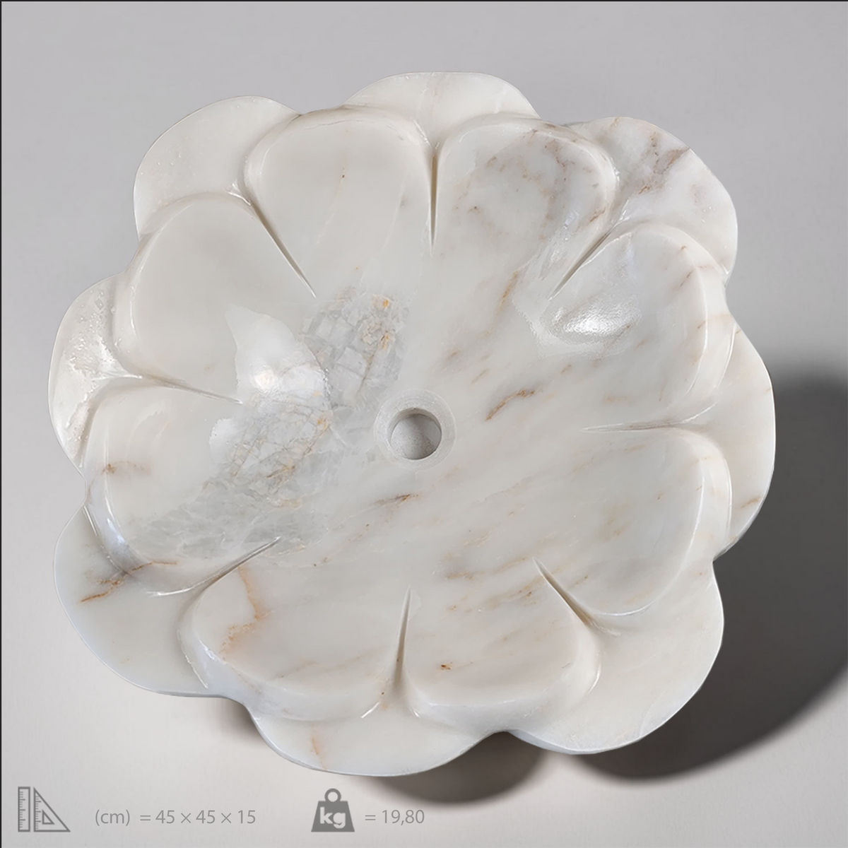 Flower Marble Sink