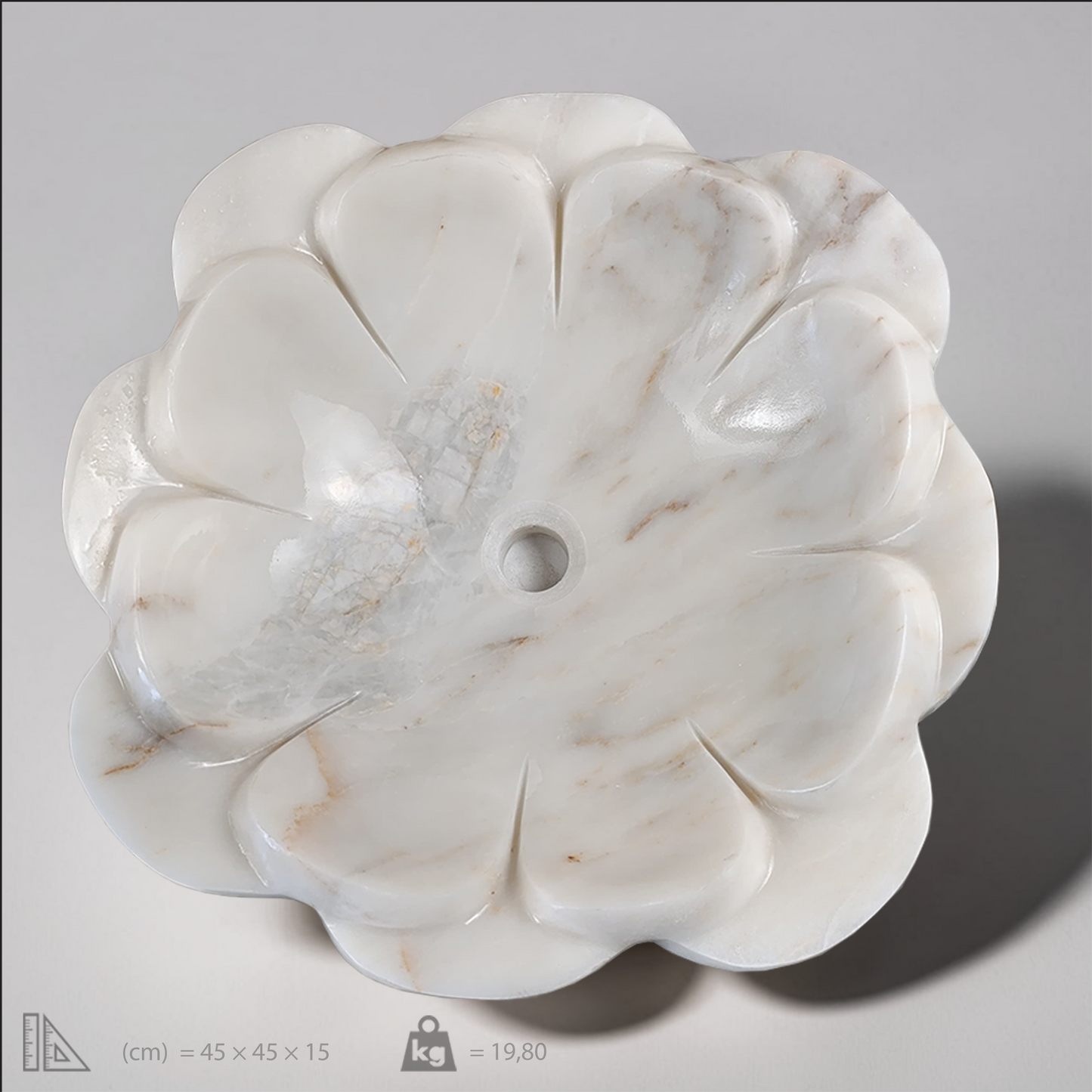 Flower Marble Sink