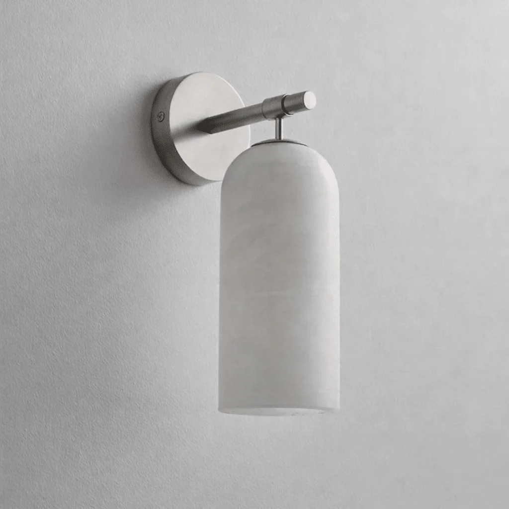 Alabaster Cylinder Wall Sconce