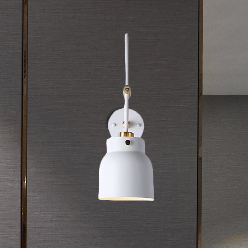 DecorBites™ Modern Metal Wall Sconce Light with Cup Shade & Long Arm - Ideal for Library Bookstore