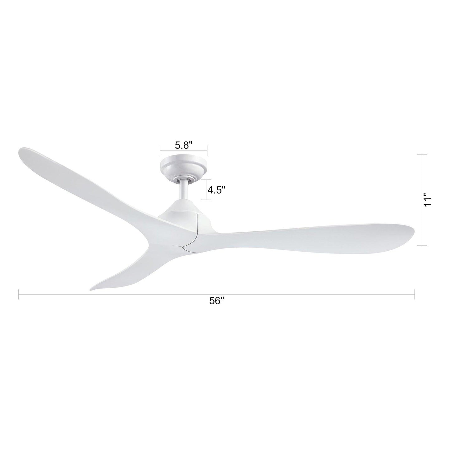 56" Eon Modern Reversible Ceiling Fan With Remote Control