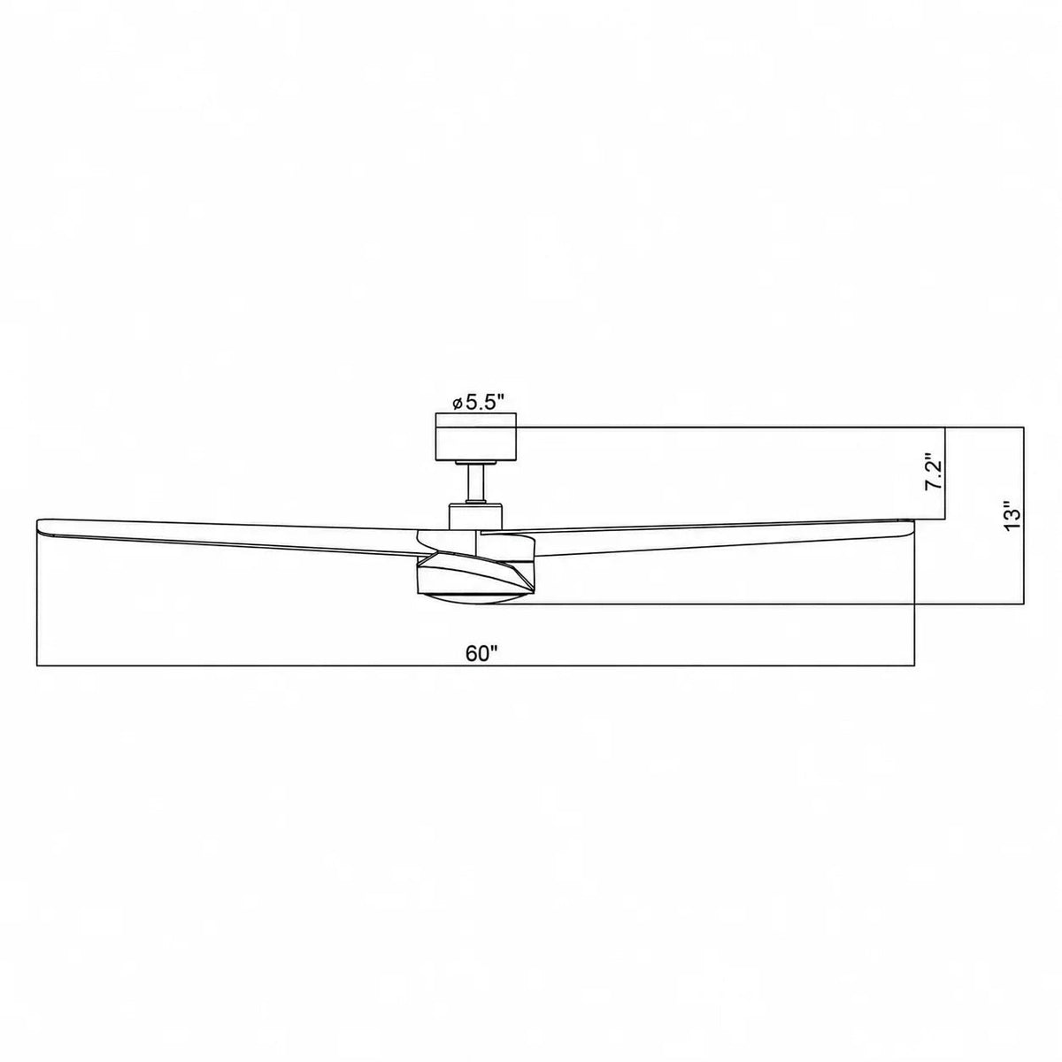 60" Parvez Modern DC Motor Downrod Mount Reversible Crystal Ceiling Fan with Lighting and Remote Control