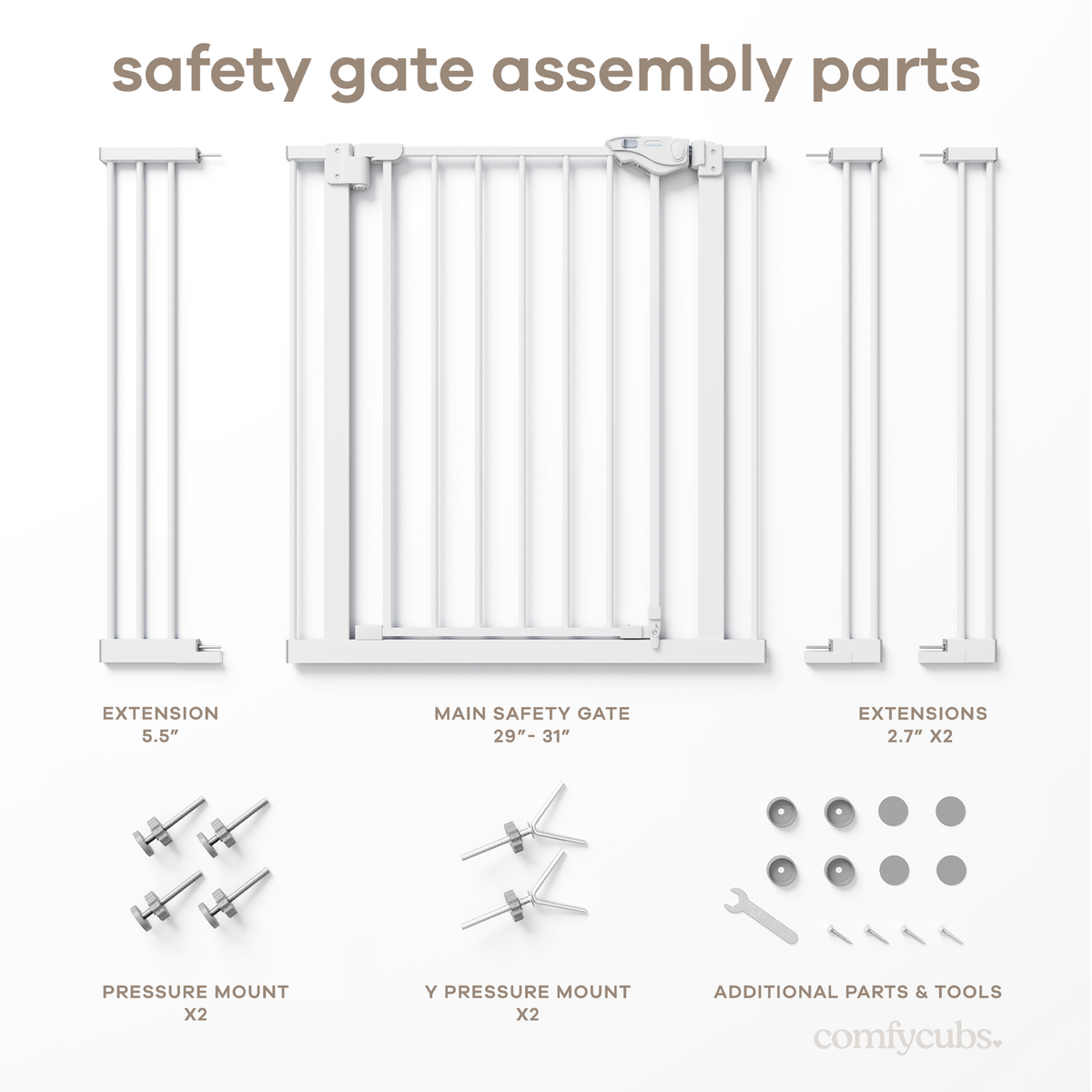 Baby Safety Gate in White