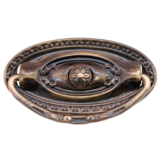 Ornate Brass or Antique Brass Drawer Pull