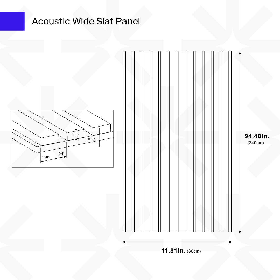Acoustic Wide Slat Panel