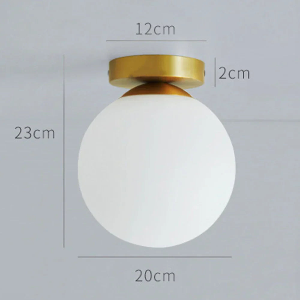 DecorBites™ Glass Ball Ceiling Light Fixture for Modern Bedroom Decor