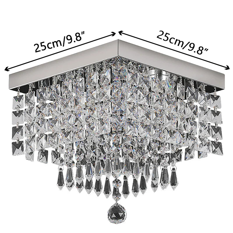 DecorBites™ Crystal LED Chandelier Ceiling Lamp for Luxe Home Decor