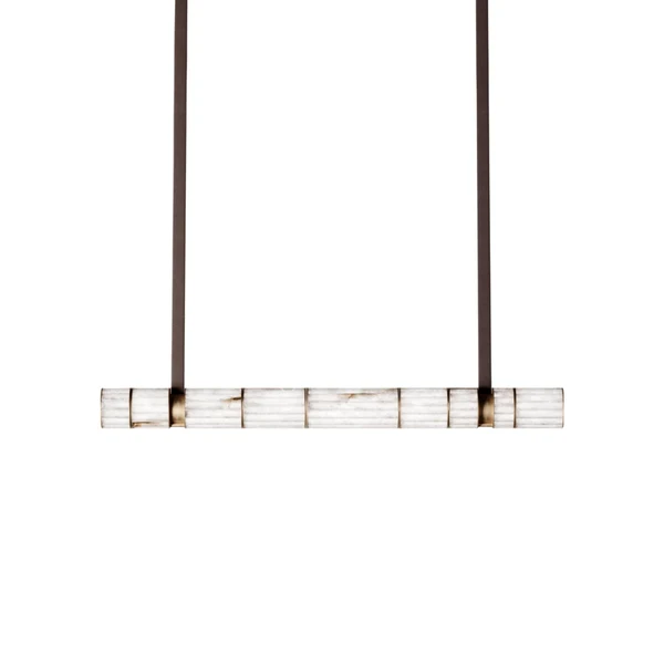 Cavellia Alabaster Leather Linear Chandelier