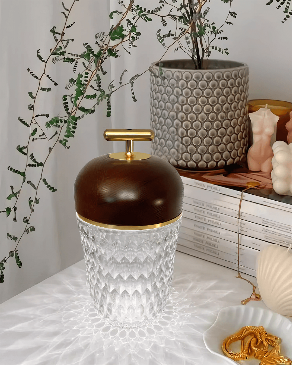 Folia Crystal Portable Table Lamp
