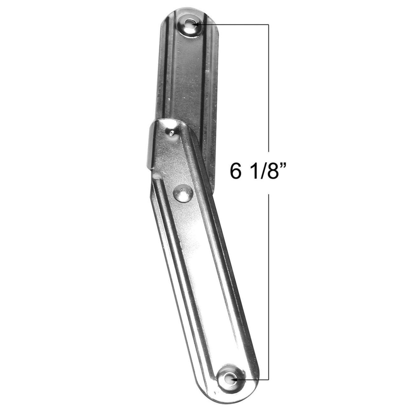 Nickel Trunk Stay Nickel Plated Steel, 4-3/4" Closed x 6-1/8" Open, 1" Wide