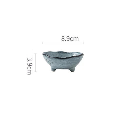 DecorBites™ Ceramic Japanese Style Small Sauce Dishes Rice Bowl
