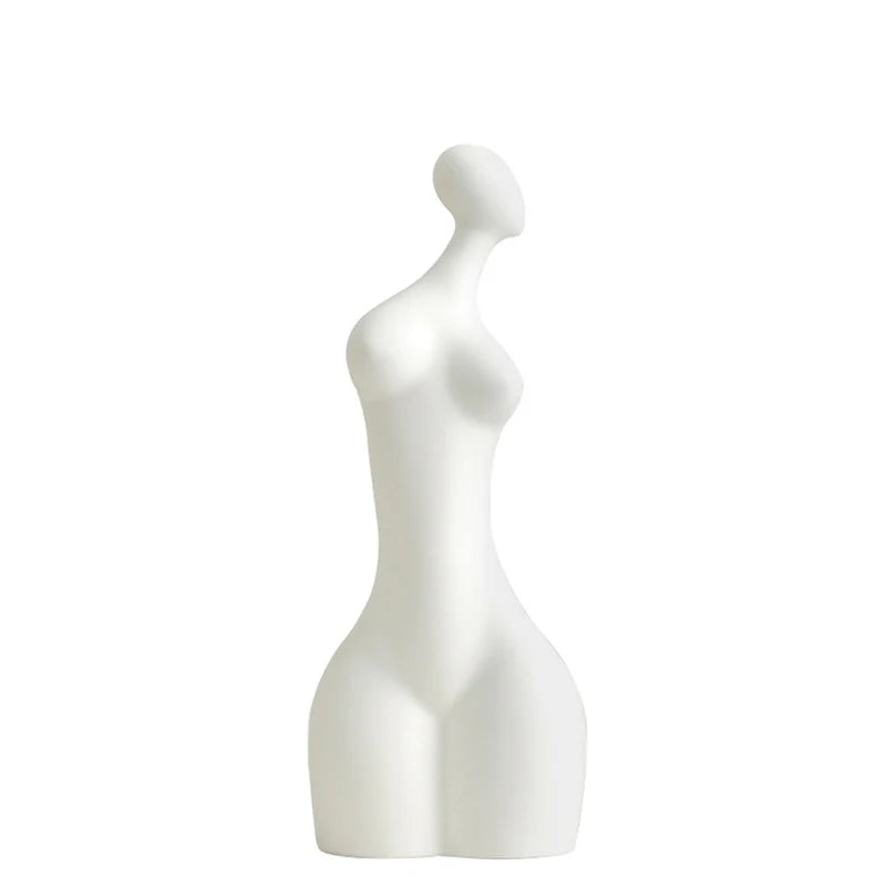 DecorBites™ Abstract Ceramic Sexy Woman Statues - Modern White Decor Ornaments