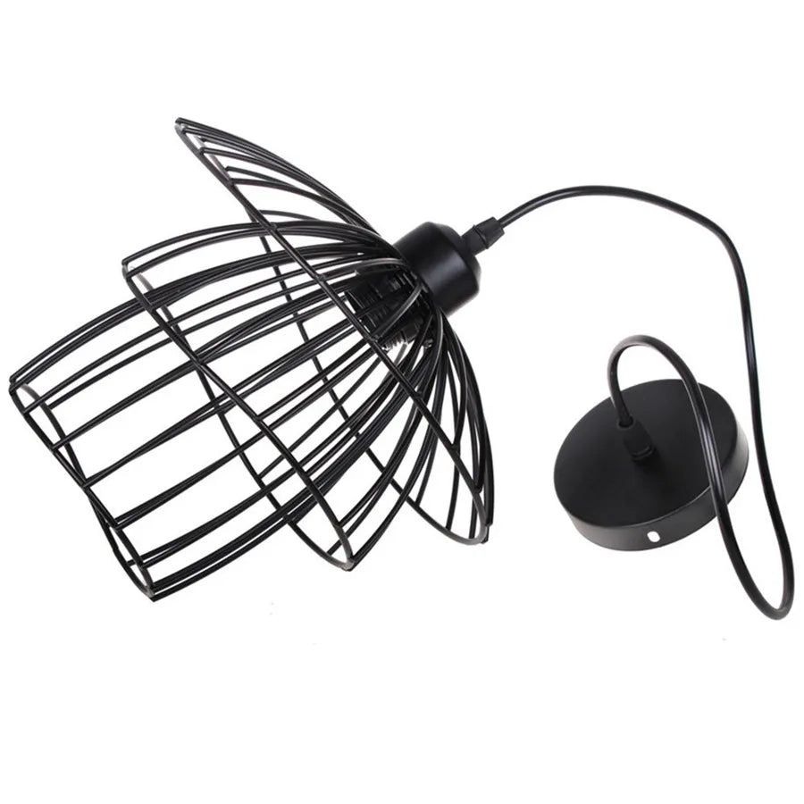 DecorBites™ Black Iron Cage Pendant Light for Kitchen Living Room Shop