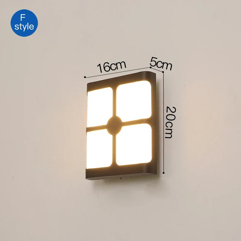 DecorBites™ LED Outdoor Wall Sconce Light for Courtyard Patio Garden Front Door