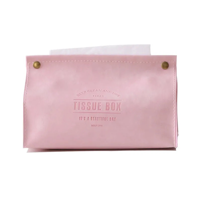 DecorBites™ Leather Tissue Box Holder - Nordic Style Decor Storage Case