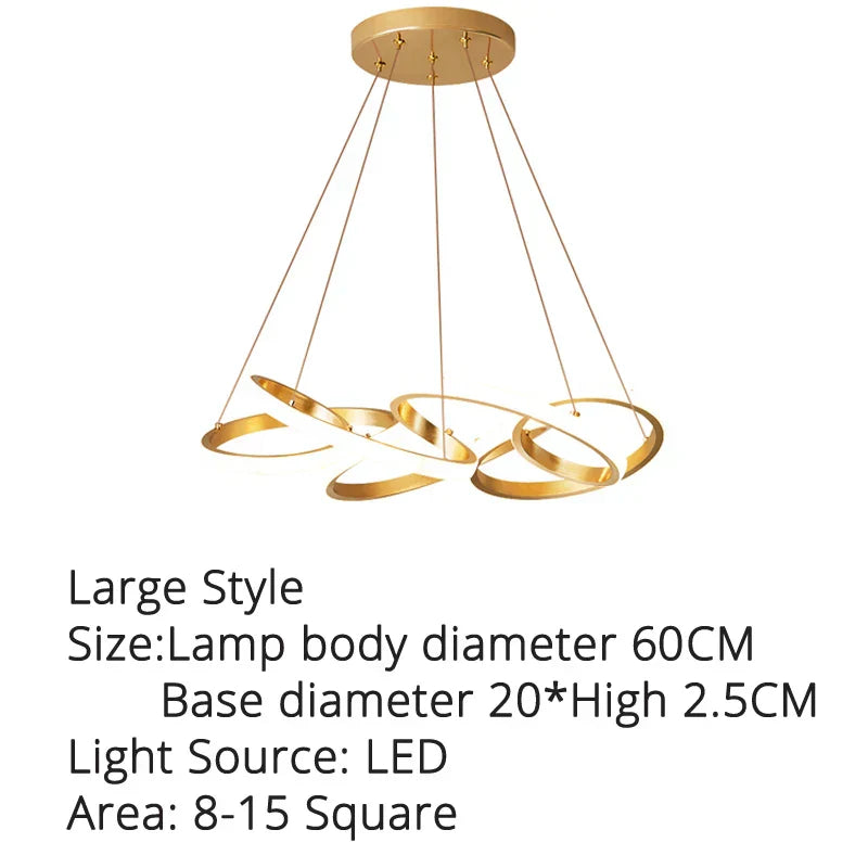 DecorBites™ Gold Plated LED Pendant Lights for Dining Kitchen Bedroom Study Room Lighting