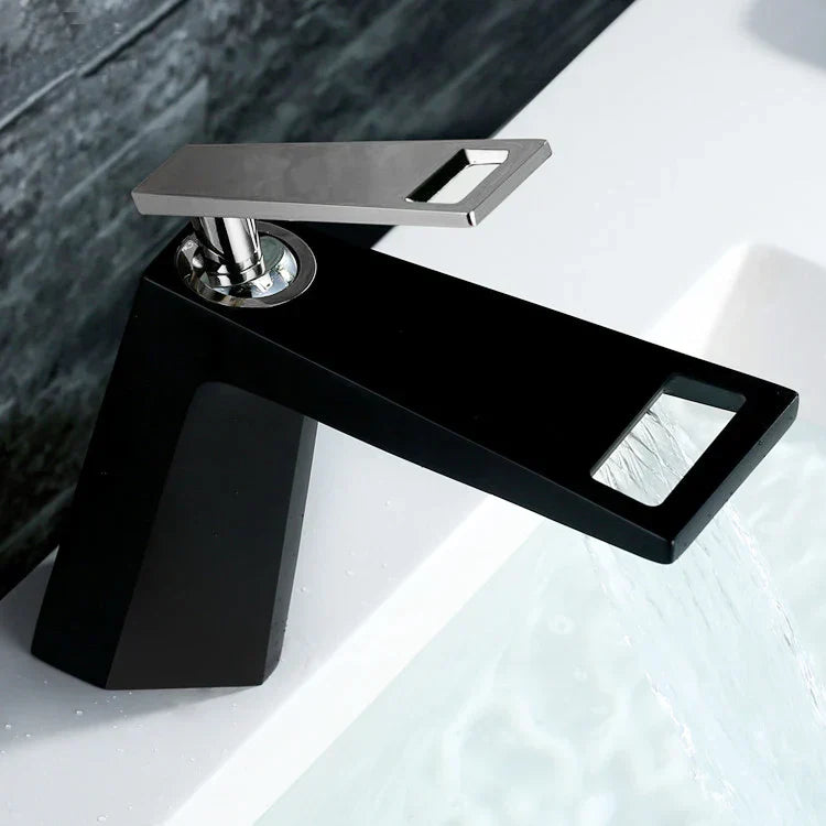 DecorBites™ Brushed Nickel Bathroom Sink Faucet Single Handle Basin Mixer Tap
