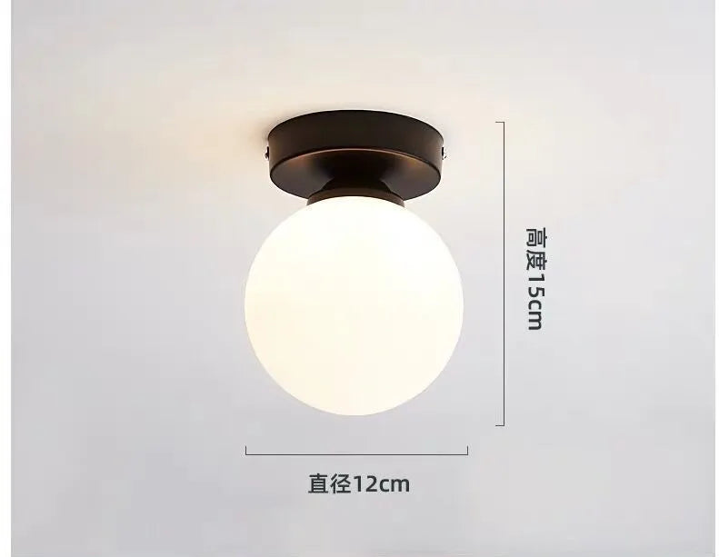DecorBites™ Glass Ball Ceiling Light: Modern Nordic Style, Creative Round Lamp for Home Decor.