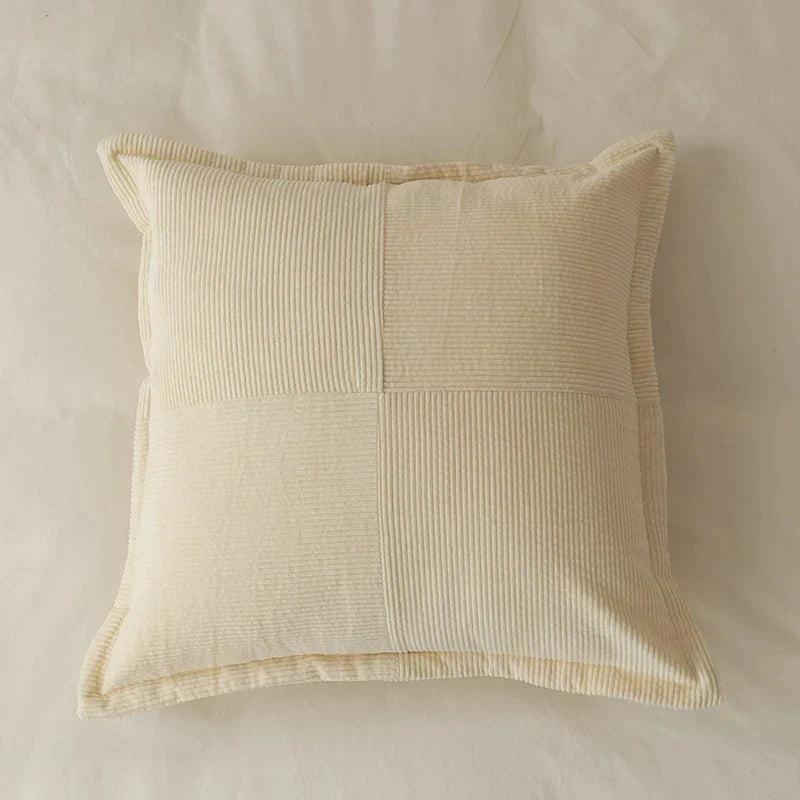 DecorBites™ Corduroy Pillow Cover 45x45cm Modern Soft Solid Cushion for Home Sofa Bed