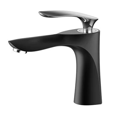DecorBites™ Gold Basin Faucet with Single Handle Hot & Cold Water Mixer Deck Mount