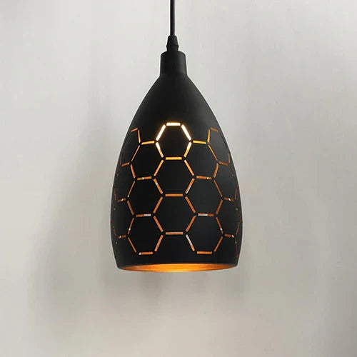 DecorBites™ LED Iron Cage Pendant Light - Modern Metal Fixture for Living Room and Restaurant