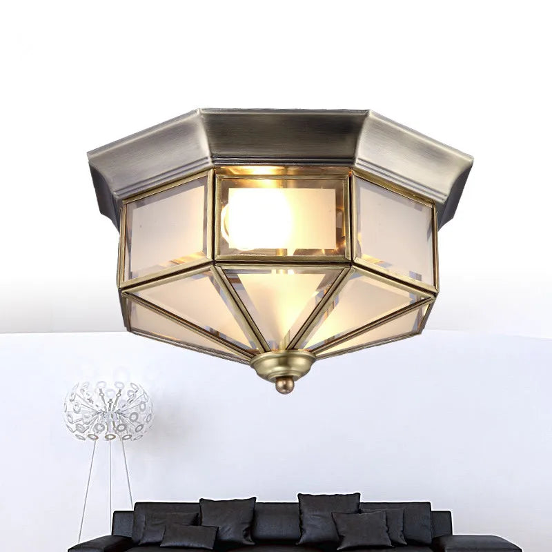 DecorBites™ Copper Ceiling Lamp: Retro American European Living Room Bedroom Light