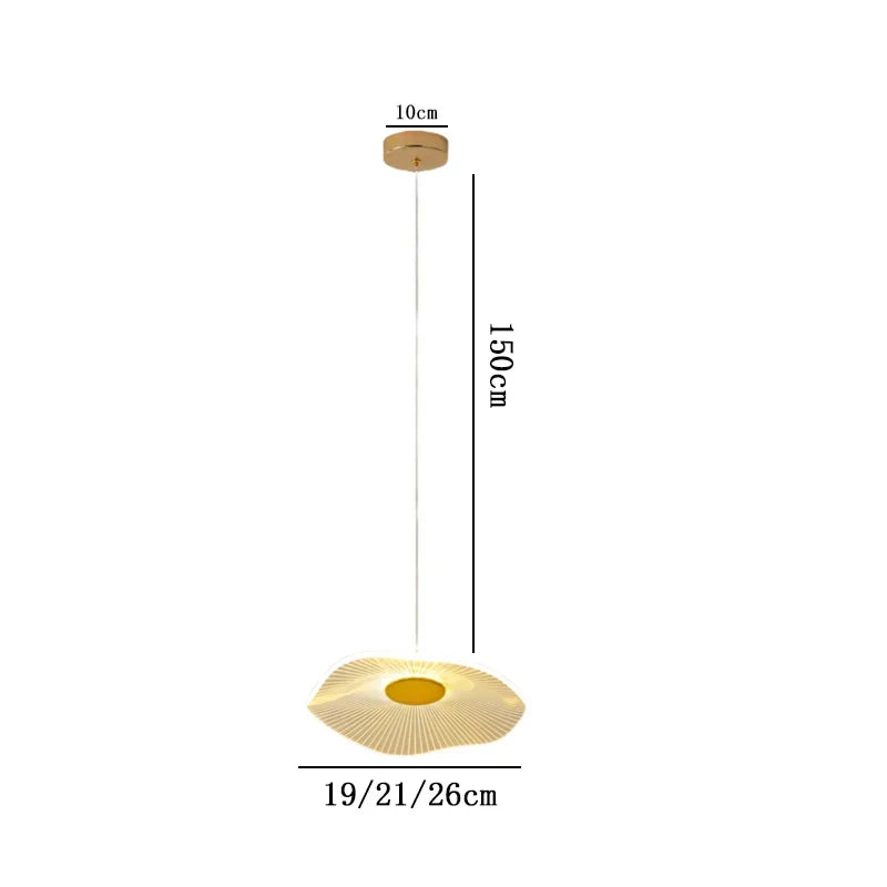 DecorBites™ Lotus Leaf Chandelier: Modern Acrylic Design for Living Room, Bedroom, Aisle Decor