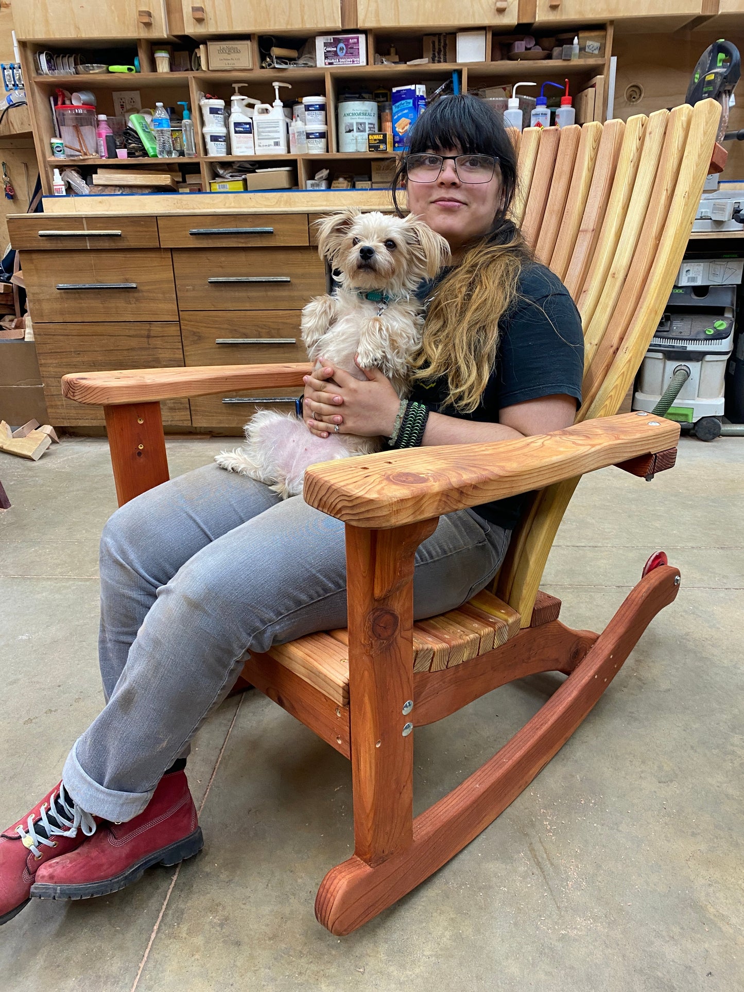 Rocking Chair, Adirondack Style 3-D Plans