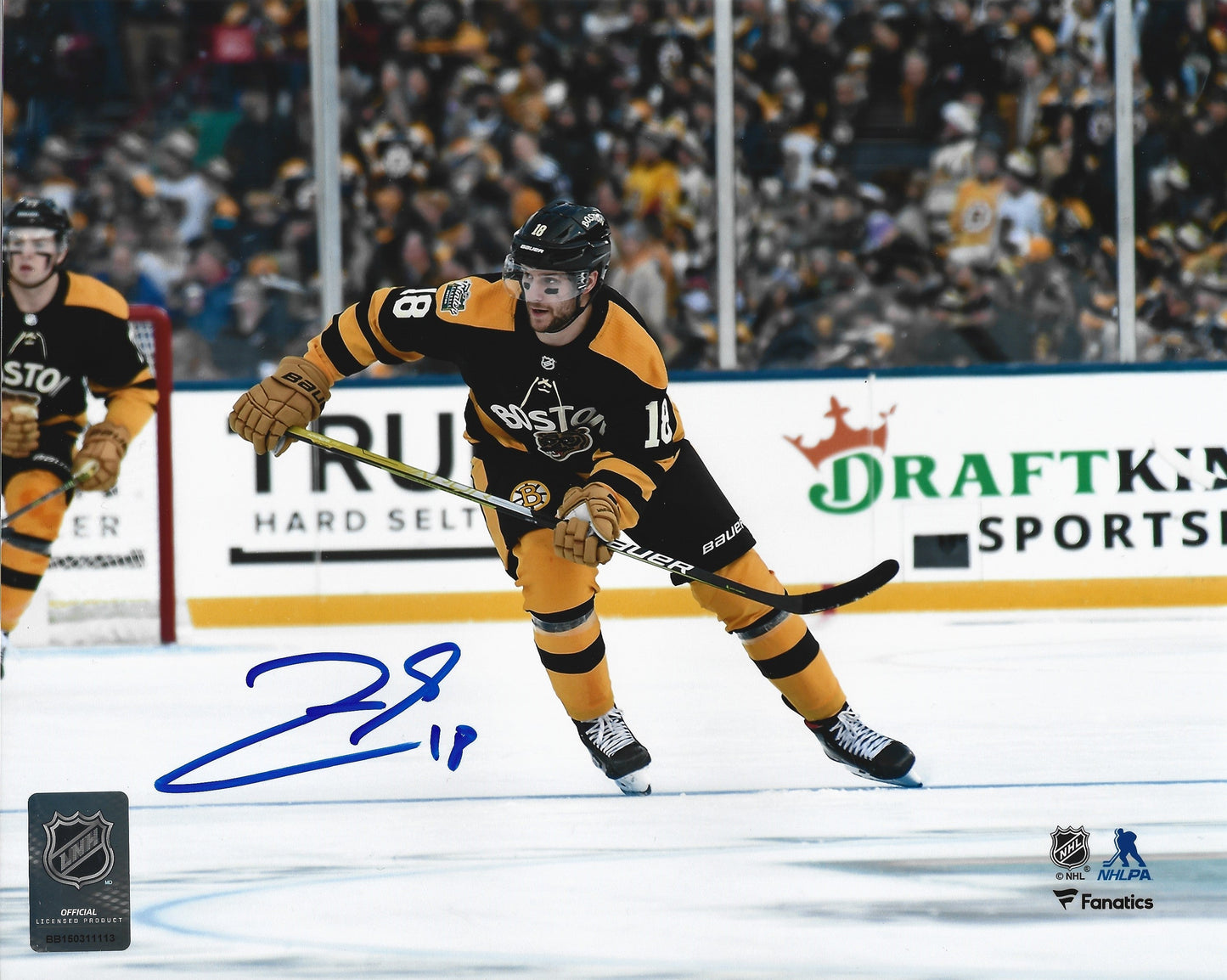 Pavel Zacha 2023 Winter Classic Action Boston Bruins Autographed 11" x 14" Hockey Photo