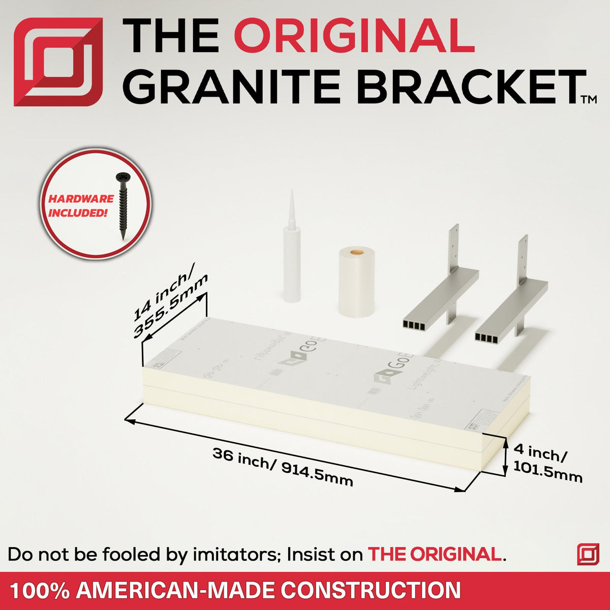 The Original Floating Shower Bench Kit™ with GoBoard® & Original Shower Bench Bracket®