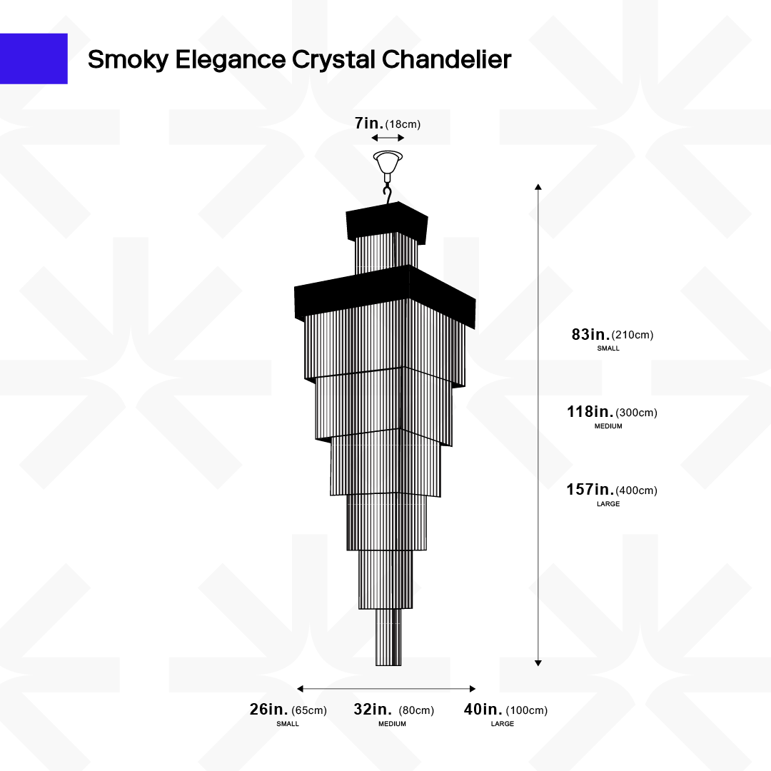 Luxurious Smoky Chandelier