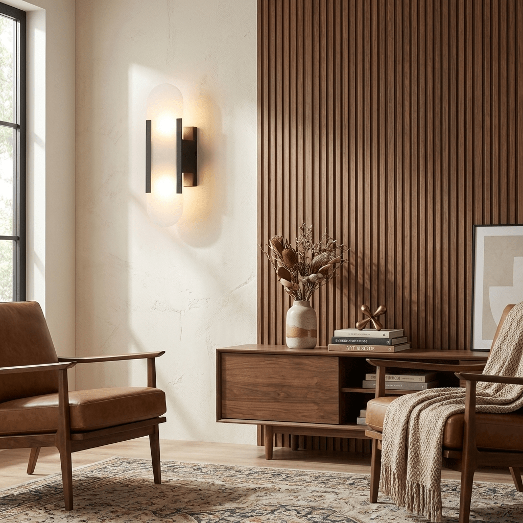 Melange Elongated Alabaster Wall Lamp