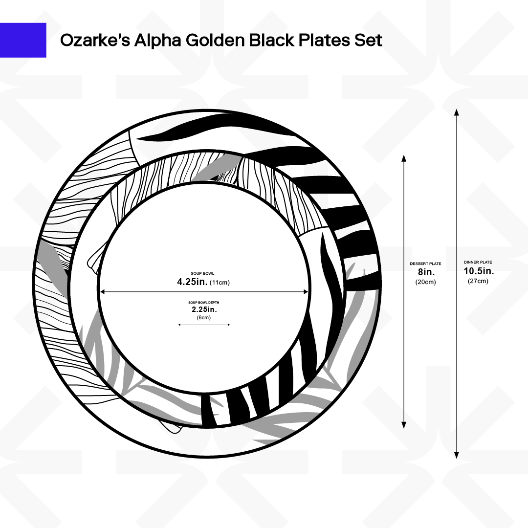 Alpha Golden Plates Set