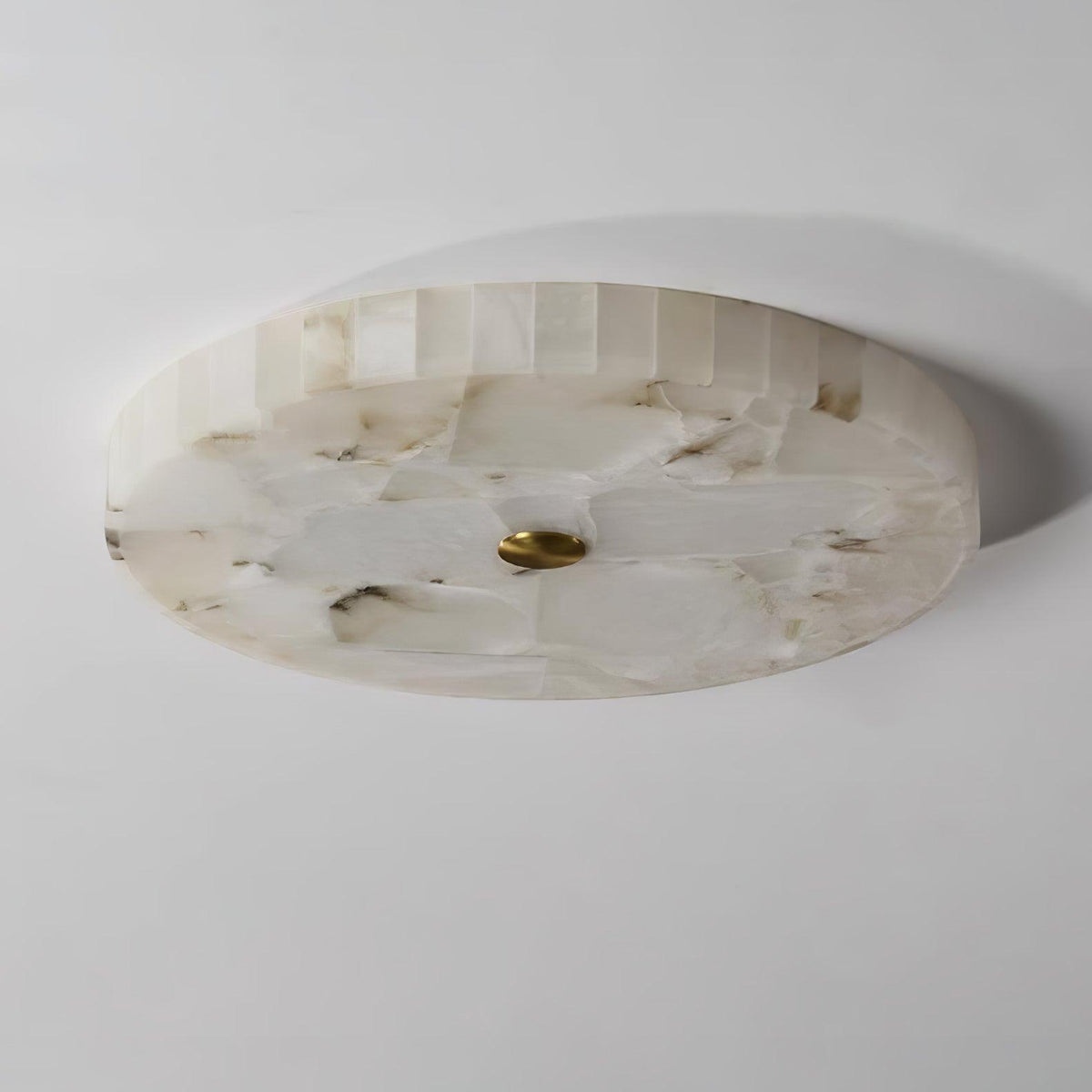 Round Mosaic Alabaster Ceiling Lamp