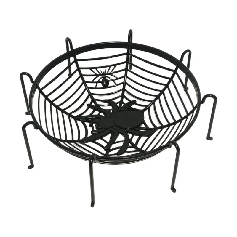 DecorBites™ Halloween Skull Spider Tray Snack Storage Plate Fruit Basket Candy Box