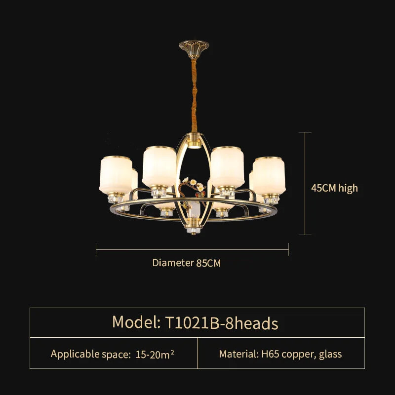 DecorBites™ Luxe Jade Chandelier for Living Room and Villa Hall