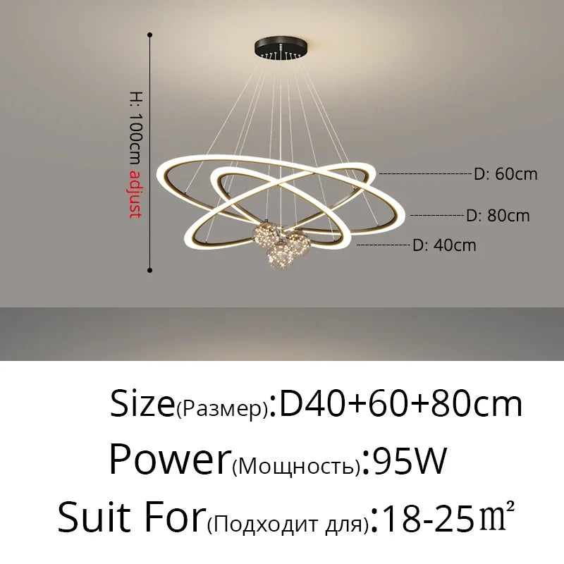 DecorBites™ LED Star Chandelier for Modern Living Room Bedroom Decor