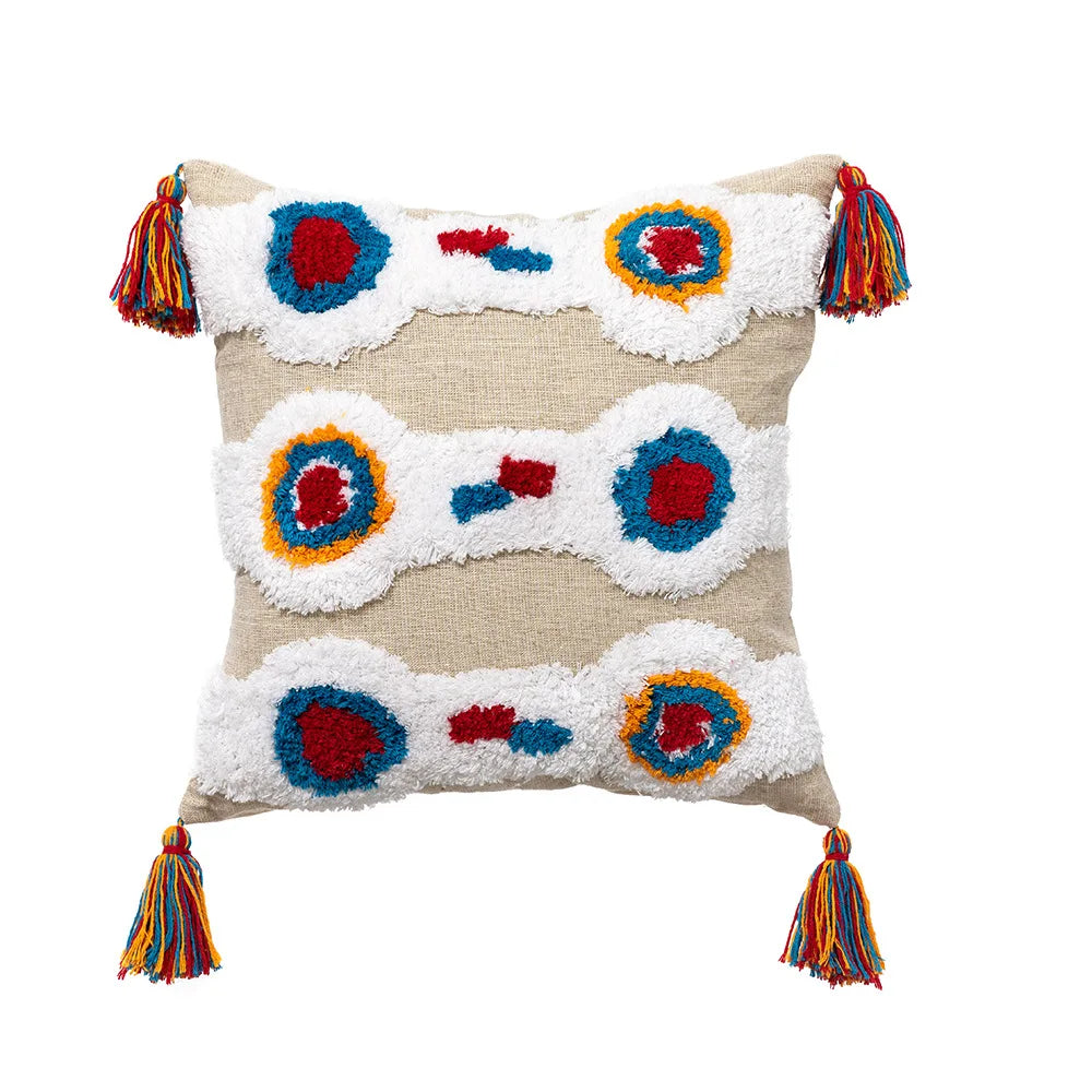 DecorBites™ Boho Tassel Macrame Throw Pillow Covers - Luxury Home Decor for Bed Sofa