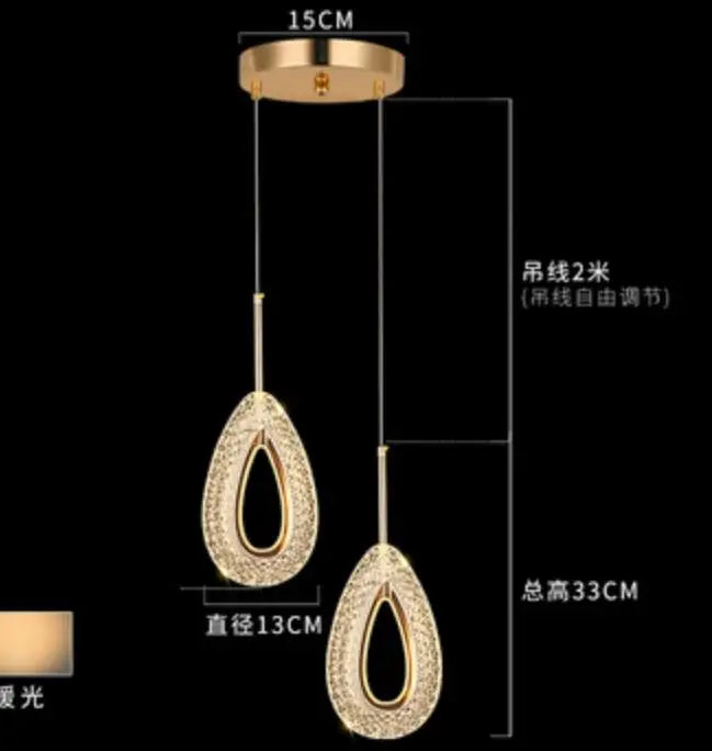 DecorBites™ Bedside Pendant Lights | Modern Indoor Chandelier for Bedroom Ceiling Decor